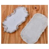 Victorian Milk Glass Dresser Trays-Glow under UV