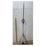 Copper Lighting Rod w/ Purple ball & metal base
