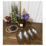 Floral arrangements, rotating photo frame,