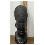 Carved wood tribal bust