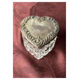 Lauren Victoria Cut Crystal Heart Trinket Box