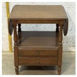 Pennsylvania House 2 Drawer Drop Leaf End Table