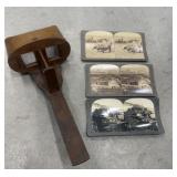 Stereoscope viewer w/ cards