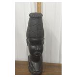 Large tribal bust- heavy carved wood