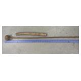 African wooden club, carved stick