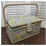 Paisley sewing basket caddy