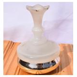 Art Deco Powder Jar-Opalescent Glass Vase - Top.