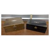 Oak flatware box and humidor box