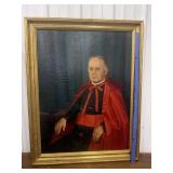 Large Catholic Cardinal portrait on canvas -