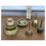 Brass bells and incense dish