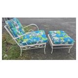 Patio chair and ottoman