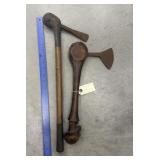 Axes (2) - wood & metal