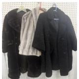 Vintage faux fur coats *lining repair , small