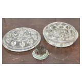 3 Flower Frogs - The One On The Right Has A Good