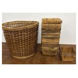 Wooden Berry baskets & decorative basket