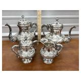 The Van Bergh tea pots and cream and sugar