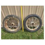 2 Early tractor wheels
