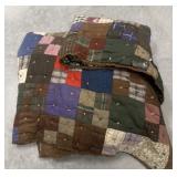 Beautiful hand crafted quilt- heavy *some wear,