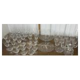Etched glass- bowl, glasses, stemware, glass