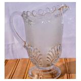 Westmoreland Shell & Jewel Pitcher. Glows under