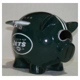 New York Jets NFL Football Resin Thematic Piggy