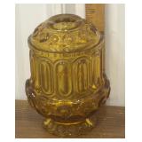 Amber glass moon & stars fairy lamp *a few flea