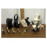 Collection of skunk figures w/ bonus deer *not