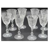 Set 8 Navarre Fostoria stems