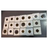 Older wheat pennies/Indian head pennies