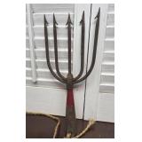 Antique wrought iron Fishing Spear Primitive