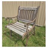 Iron and wood Park bench 21'w