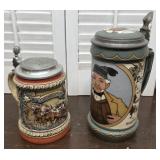 2 German Stein's - the lid damaged on the right