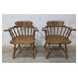 Haywood Wakefield armchairs with eagles
