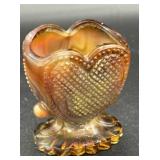 Degenhart Glass Heart Toothpick Holder ï¿½Toffee