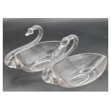 GLOW - 2 Vintage Duncan & Miller Blown CLEAR