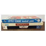 3 games - Battleship, Monopoly, The Approved