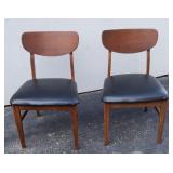 2 Mid Century Danish Modern Keller Walnut Chairs
