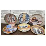 6 Franklin mint cat collector plates