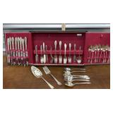 Pretty Flatware in case - Some misc. pieces