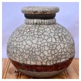 Raku Art Pottery Vase