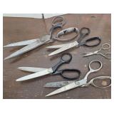 5pr vintage scissors & Case, Wiss, Germany