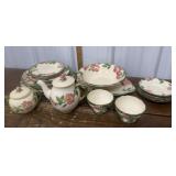 Franciscan Desert Rose Plates, teapot, bowls,