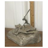 Yaacov Heller, David and Goliath sculpture *barn