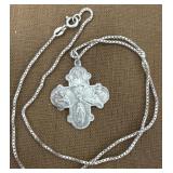 Sterling signed pendant and 925 signed necklace