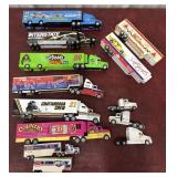Advertising toys truck and trailers