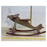 Primitive toy Rocking Airplane -all wood