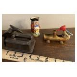 2 Old toothpick ï¿½woodpeckerï¿½ dispensers (both