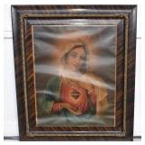 Vintage Immaculate Heart of Mary Print. Beautiful