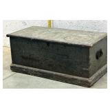 Early Dovetailed  Tool Chest w/ old green paint