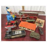 Mics. Toys - fire trucks, spring shoes, etcï¿½